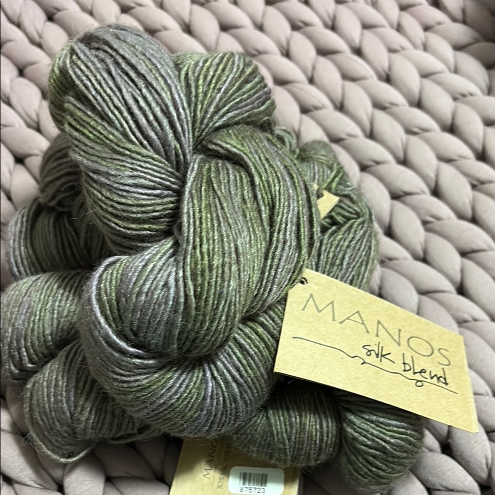 Manos del Uruguay Silk Blend Yarn - Green and Gray